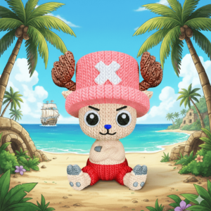 Figura Chopper One Piece 3D impresa en resina, diseño de Whale3d